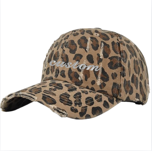 Custom Embroidered Leopard Hat