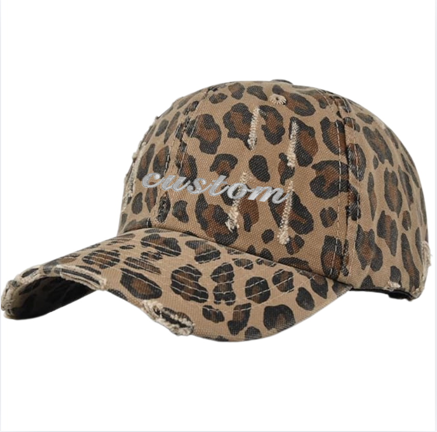 Custom Embroidered Leopard Hat